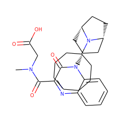 CN(CC(=O)O)C(=O)c1nc2ccccc2n([C@@H]2C[C@@H]3CC[C@H](C2)N3C2CCCCCCC2)c1=O ZINC000114764673