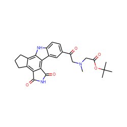 CN(CC(=O)OC(C)(C)C)CC(=O)c1ccc2[nH]c3c4c(c5c(c3c2c1)C(=O)NC5=O)CCC4 ZINC000082157529