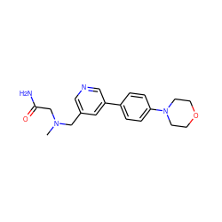 CN(CC(N)=O)Cc1cncc(-c2ccc(N3CCOCC3)cc2)c1 ZINC001772572377