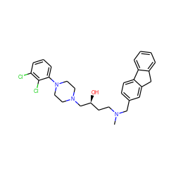 CN(CC[C@H](O)CN1CCN(c2cccc(Cl)c2Cl)CC1)Cc1ccc2c(c1)Cc1ccccc1-2 ZINC000071330165