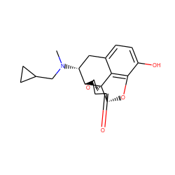 CN(CC1CC1)[C@@H]1Cc2ccc(O)c3c2[C@]24CCO[C@]12CCC(=O)[C@@H]4O3 ZINC000045389838