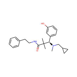 CN(CC1CC1)[C@H](c1cccc(O)c1)C(C)(C)C(=O)NCCc1ccccc1 ZINC000001549676