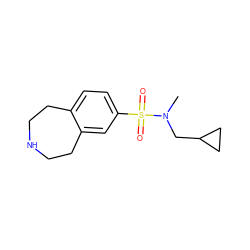 CN(CC1CC1)S(=O)(=O)c1ccc2c(c1)CCNCC2 ZINC000040952608