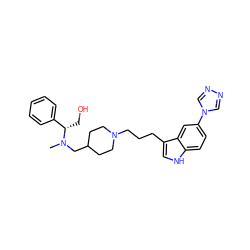 CN(CC1CCN(CCCc2c[nH]c3ccc(-n4cnnc4)cc23)CC1)[C@@H](CO)c1ccccc1 ZINC000013802612