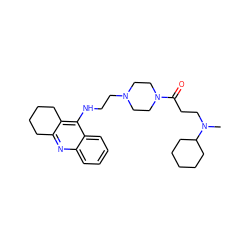 CN(CCC(=O)N1CCN(CCNc2c3c(nc4ccccc24)CCCC3)CC1)C1CCCCC1 ZINC000084669561