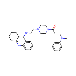 CN(CCC(=O)N1CCN(CCNc2c3c(nc4ccccc24)CCCC3)CC1)c1ccccc1 ZINC000084669568