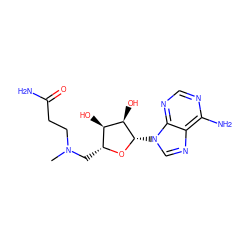 CN(CCC(N)=O)C[C@H]1O[C@@H](n2cnc3c(N)ncnc32)[C@H](O)[C@@H]1O ZINC000040392985