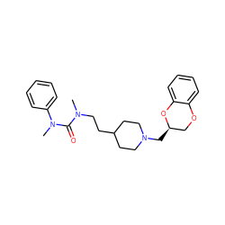 CN(CCC1CCN(C[C@@H]2COc3ccccc3O2)CC1)C(=O)N(C)c1ccccc1 ZINC000013813698