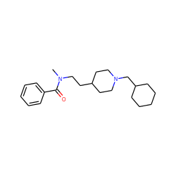 CN(CCC1CCN(CC2CCCCC2)CC1)C(=O)c1ccccc1 ZINC000004617737