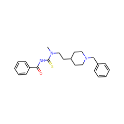 CN(CCC1CCN(Cc2ccccc2)CC1)C(=S)NC(=O)c1ccccc1 ZINC000013734759