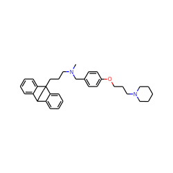 CN(CCCC12CCC(c3ccccc31)c1ccccc12)Cc1ccc(OCCCN2CCCCC2)cc1 ZINC000040860839