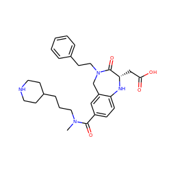 CN(CCCC1CCNCC1)C(=O)c1ccc2c(c1)CN(CCc1ccccc1)C(=O)[C@H](CC(=O)O)N2 ZINC000013760500