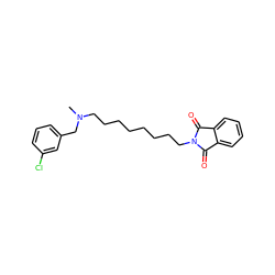 CN(CCCCCCCCN1C(=O)c2ccccc2C1=O)Cc1cccc(Cl)c1 ZINC000299853844