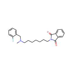 CN(CCCCCCCN1C(=O)c2ccccc2C1=O)Cc1ccccc1F ZINC000299854142