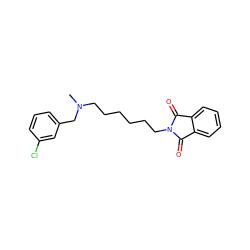 CN(CCCCCCN1C(=O)c2ccccc2C1=O)Cc1cccc(Cl)c1 ZINC000299853182