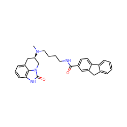 CN(CCCCNC(=O)c1ccc2c(c1)Cc1ccccc1-2)[C@@H]1Cc2cccc3[nH]c(=O)n(c23)C1 ZINC000653856253