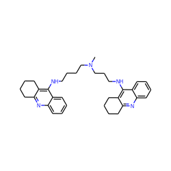 CN(CCCCNc1c2c(nc3ccccc13)CCCC2)CCCNc1c2c(nc3ccccc13)CCCC2 ZINC000045497499