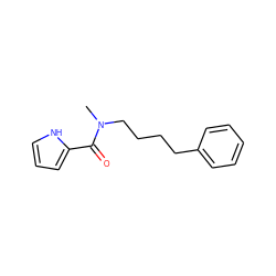 CN(CCCCc1ccccc1)C(=O)c1ccc[nH]1 ZINC000014959041