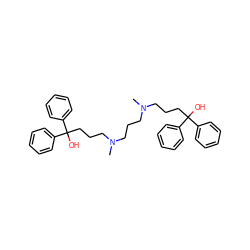 CN(CCCN(C)CCCC(O)(c1ccccc1)c1ccccc1)CCCC(O)(c1ccccc1)c1ccccc1 ZINC000029042806