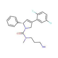 CN(CCCN)C(=O)N1CC(c2cc(F)ccc2F)=C[C@H]1c1ccccc1 ZINC000028571688