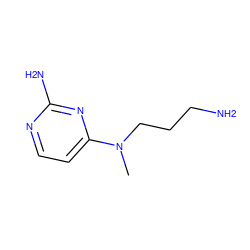 CN(CCCN)c1ccnc(N)n1 ZINC000145313436