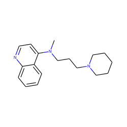 CN(CCCN1CCCCC1)c1ccnc2ccccc12 ZINC000013472653