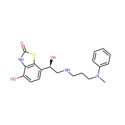 CN(CCCNC[C@H](O)c1ccc(O)c2[nH]c(=O)sc12)c1ccccc1 ZINC000058604030