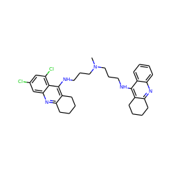 CN(CCCNc1c2c(nc3ccccc13)CCCC2)CCCNc1c2c(nc3cc(Cl)cc(Cl)c13)CCCC2 ZINC000027322447