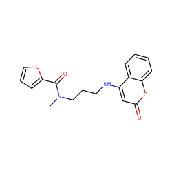 CN(CCCNc1cc(=O)oc2ccccc12)C(=O)c1ccco1 ZINC000101655560