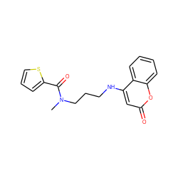 CN(CCCNc1cc(=O)oc2ccccc12)C(=O)c1cccs1 ZINC000101665954