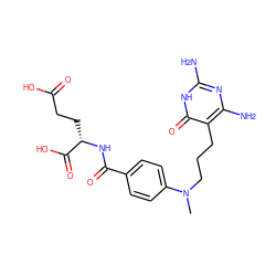 CN(CCCc1c(N)nc(N)[nH]c1=O)c1ccc(C(=O)N[C@@H](CCC(=O)O)C(=O)O)cc1 ZINC000004642667