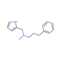 CN(CCCc1ccccc1)Cc1ccc[nH]1 ZINC000014959053