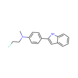 CN(CCF)c1ccc(-c2cc3ccccc3[nH]2)cc1 ZINC000096908584