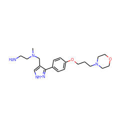 CN(CCN)Cc1c[nH]nc1-c1ccc(OCCCN2CCOCC2)cc1 ZINC000474603514