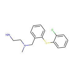 CN(CCN)Cc1ccccc1Sc1ccccc1Cl ZINC001772618744