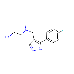 CN(CCN)Cc1cn[nH]c1-c1ccc(F)cc1 ZINC000221326675