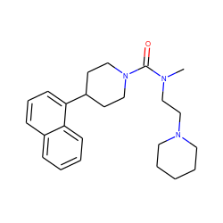 CN(CCN1CCCCC1)C(=O)N1CCC(c2cccc3ccccc23)CC1 ZINC000040421903