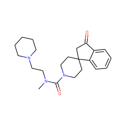 CN(CCN1CCCCC1)C(=O)N1CCC2(CC1)CC(=O)c1ccccc12 ZINC000038267442