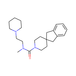 CN(CCN1CCCCC1)C(=O)N1CCC2(CC1)Cc1ccccc1C2 ZINC000040950806