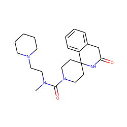 CN(CCN1CCCCC1)C(=O)N1CCC2(CC1)NC(=O)Cc1ccccc12 ZINC000040950106