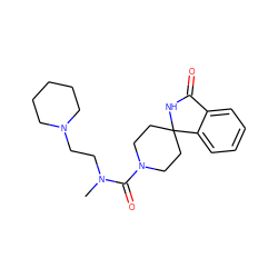 CN(CCN1CCCCC1)C(=O)N1CCC2(CC1)NC(=O)c1ccccc12 ZINC000035900583