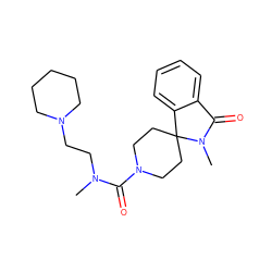 CN(CCN1CCCCC1)C(=O)N1CCC2(CC1)c1ccccc1C(=O)N2C ZINC000040950164