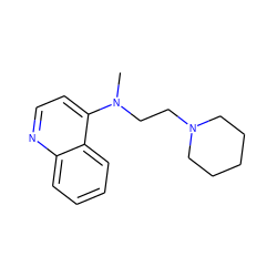 CN(CCN1CCCCC1)c1ccnc2ccccc12 ZINC000013472649