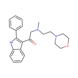 CN(CCN1CCOCC1)CC(=O)c1c(-c2ccccc2)[nH]c2ccccc12 ZINC000473153375