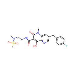 CN(CCNC(=O)c1c(O)c2ncc(Cc3ccc(F)cc3)cc2n(C)c1=O)S(C)(=O)=O ZINC000103103186