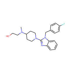 CN(CCO)C1CCN(c2nc3ccccc3n2Cc2ccc(F)cc2)CC1 ZINC000043120491