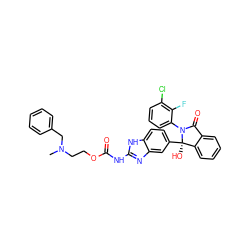 CN(CCOC(=O)Nc1nc2cc([C@]3(O)c4ccccc4C(=O)N3c3cccc(Cl)c3F)ccc2[nH]1)Cc1ccccc1 ZINC000117128021