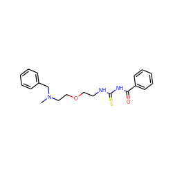 CN(CCOCCNC(=S)NC(=O)c1ccccc1)Cc1ccccc1 ZINC000013742418