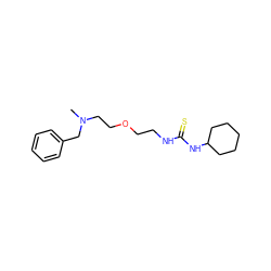 CN(CCOCCNC(=S)NC1CCCCC1)Cc1ccccc1 ZINC000013742429