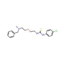 CN(CCOCCNC(=S)Nc1ccc(Cl)cc1)Cc1ccccc1 ZINC000013742425